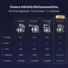 Fentic Küchenmaschine 1800W, 7L Edelstahl-Rührschüssel, Produktbild-Vorschau 11