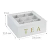 Relaxdays Teebox, 9 Fächer, Teebeutel Aufbewahrung, Bambus, Produktbild-Vorschau 4