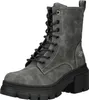 A single gray lace-up boot with a thick black sole and heel, shown from a side-front angle against a white background. Produktbild-Vorschau