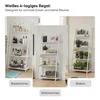Biały regał w stylu drabiny, 4 poziomy, do domowego biura i Podgląd zdjęcia produktu 6