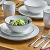Kombiservice Blackline 24-teilig Porzellan weiß mit Produktbild-Vorschau 4