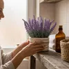 Künstlicher Lavendel im Topf mit Schleife, Kunstpflanze Produktbild-Vorschau 9