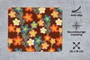 MuchoWow® Mauspad Mousepad Retro - Muster - Blumen - 1970er Produktbild-Vorschau 3