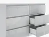 Schöne moderne Kommode 120 cm mit 6 Schubladen in Weiß Produktbild-Vorschau 3