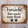Vorsicht Hier wacht unser Hund Metallschild in 15x20 cm Produktbild-Vorschau 7