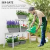 Ensemble de 5 pots de fleurs en plastique Outsunny, Voir les images du produit 4