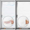 Two side-by-side images of a window blind, demonstrating different light-blocking capabilities. Produktbild-Vorschau