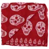 Baumwolltuch - Totenköpfe 1 rot - rosa - quadratisches Tuch Produktbild-Vorschau 4