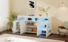 Sideboard - 140x40x70 cm weiß - Hochglanz & LED-Licht - 3 Produktbild-Vorschau 7