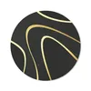 MuchoWow® Mauspad Mousepad Goldene Wellen auf schwarzem Produktbild-Vorschau 1
