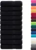 vidaXL Asciugamani da doccia Premium SOLUND 10 pezzi nero Anteprima dell’immagine prodotto 1