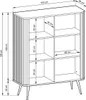 Kommode 100 cm Gerly - Loft, Metallbeine, geriffelten Produktbild-Vorschau 7