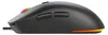 Side view of a black computer mouse with orange and red accents. Náhľad obrázku produktu