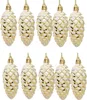 10pcs Glitzer Christbaumanhänger Tannenbaum Zapfen Produktbild-Vorschau 1