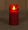 Kaars wax rustiek bewegende vlam 7,5x15 cm bordeaux b.o. Productafbeelding-voorbeeld 1