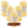 5 x ALIZE Diva 187 Yellow mit Label Produktbild-Vorschau 1