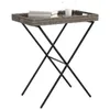 vidaXL Tabletttisch Klappbar Grau 65x40x75 cm Poly Rattan Produktbild-Vorschau 4