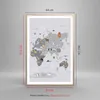 Gerahmtes Poster - Rahmen in heller Eiche - Karte die Welt Produktbild-Vorschau 5