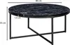 Technische Zeichnung des Couchtisch Rund Marmoroptik Schwarz mit Maßangaben: 80 cm Durchmesser, 35 cm Höhe. Náhľad obrázku produktu