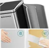 A collage showing a close-up of a trash can, a hand touching a surface, and a hand cleaning a spill. Náhľad obrázku produktu