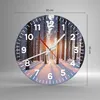 Wanduhr - Rund - Glasuhr - Wald Winter Schnee - 30x30cm - Produktbild-Vorschau 3