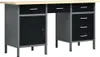 vidaXL Table de travail noire 160 x 60 x 85 cm acier Voir les images du produit 8