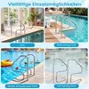 COSTWAY Pool Handlauf 130x94cm, Einstiegshilfe 304 Produktbild-Vorschau 5