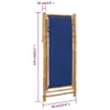 vidaXL Chaise longue bambou et toile bleu marine Voir les images du produit 9