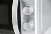 A close-up view of the control panel of a microwave oven. Produktbild-Vorschau