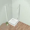 LEMMO Eckeinstieg Pendeltür + Duschwand 90*90 cm ESG Glas Produktbild-Vorschau 2