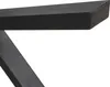 A close-up of a black metal table leg with a white background. Produktbild-Vorschau