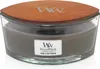 A WoodWick Sand & Driftwood candle in a glass jar with a wooden lid. Náhled obrázku produktu