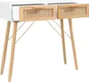 vidaXL Konsolentisch Weiß 80x30x75 cm Massivholz Kiefer Produktbild-Vorschau 3