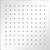 A square shower head with multiple nozzles, viewed from directly above. Produktbild-Vorschau