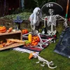 Halloweendecoratie Staand: Grafsteen Flying Schedel 'RIP' Produktbild-Vorschau 4