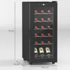 HOMCOM Weinkühlschrank Kompressor für 18 Flaschen, 50L Produktbild-Vorschau 3