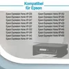 A list of compatible Epson printer models with a picture of a printer at the bottom. Produktbild-Vorschau