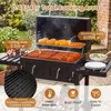 Barbecue au charbon de bois COSTWAY avec couvercle, chariot Voir les images du produit 4