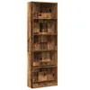 vidaXL Bücherregal Altholz-Optik 60x24x176 cm Holzwerkstoff Produktbild-Vorschau 1