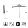 Sekey Sonnenschirm Balkon Gartenschirm Marktschirm  140×210 Produktbild-Vorschau 8