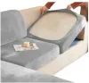 Sofa Sitzkissenbezug - Hellgrau - 60-95cm - Stretch Husse - Produktbild-Vorschau 2