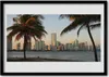 Bild 100x70 MDF-Rahmen Wandkunst Tropische Palme Stadt Meer Produktbild-Vorschau 1