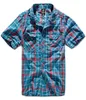 Camisa de manga corta Brandit Roadstar, color rojo/azul, Vista previa de la imagen del producto 1