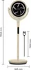 A diagram of a stand fan with dimensions indicated. Produktbild-Vorschau