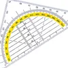 Topwrite, 3-in-1 Geodreieck mit integriertem Winkelmesser, Produktbild-Vorschau 3