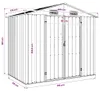 vidaXL Capanno da giardino Marrone 205x129x183 cm Acciaio Anteprima dell’immagine prodotto 7