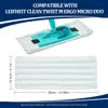 A product image showing a mop head and its dimensions, with compatibility information. Produktbild-Vorschau