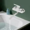 Koperen, draaibare badkraan, zilverkleurig, modern design, Productafbeelding-voorbeeld 3