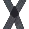 Graue X-Form Hosenträger mit 4 rostfreien Clips, 120 cm Produktbild-Vorschau 5