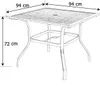 PHI VILLA Gartentisch 94x94cm Holzähnlicher oben Esstisch Produktbild-Vorschau 7